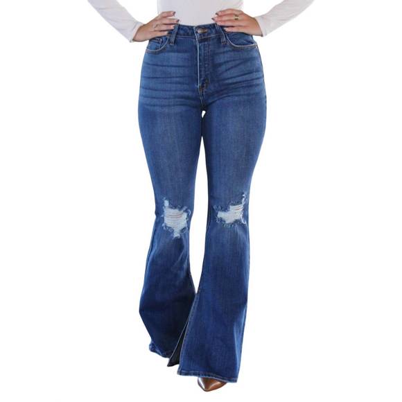 NEW CELLO dakota denim pants in dark denim - Picture 1 of 6